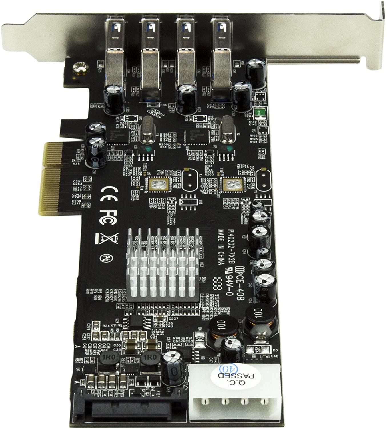 Startech 4 Port PCI Express SuperSpeed USB 3.0 Card Adapter w/ 2 Dedicated 5Gbps Channels - UASP - SATA / LP4 Power, PEXUSB3S42V - Image 4