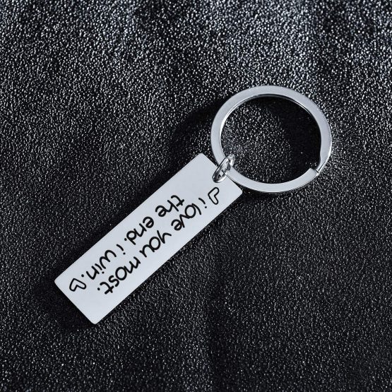 BESPMOSP I Love You Most The End I Win Keychain for Couples Lovers Friendship Accessory Key Chain - Image 2