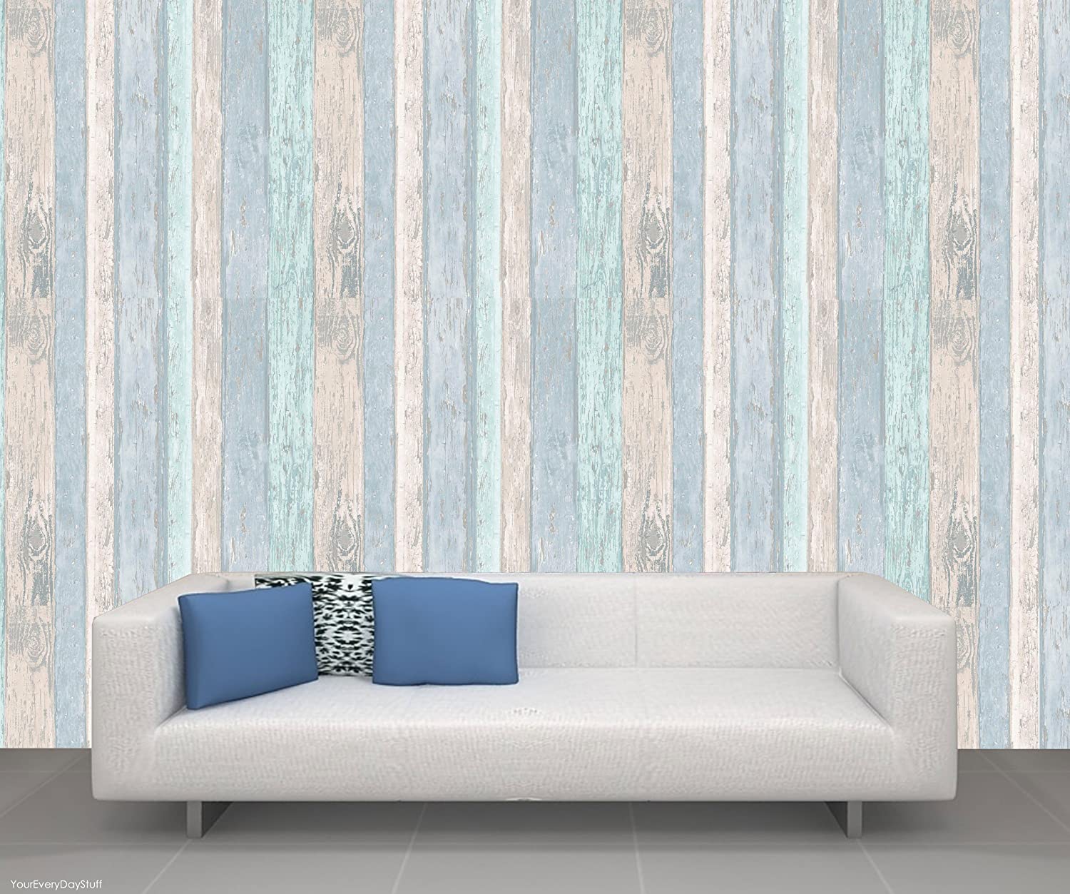 Coloroll M1062 Wallpaper, Blue, 52.1 x 1006 cm - Image 2
