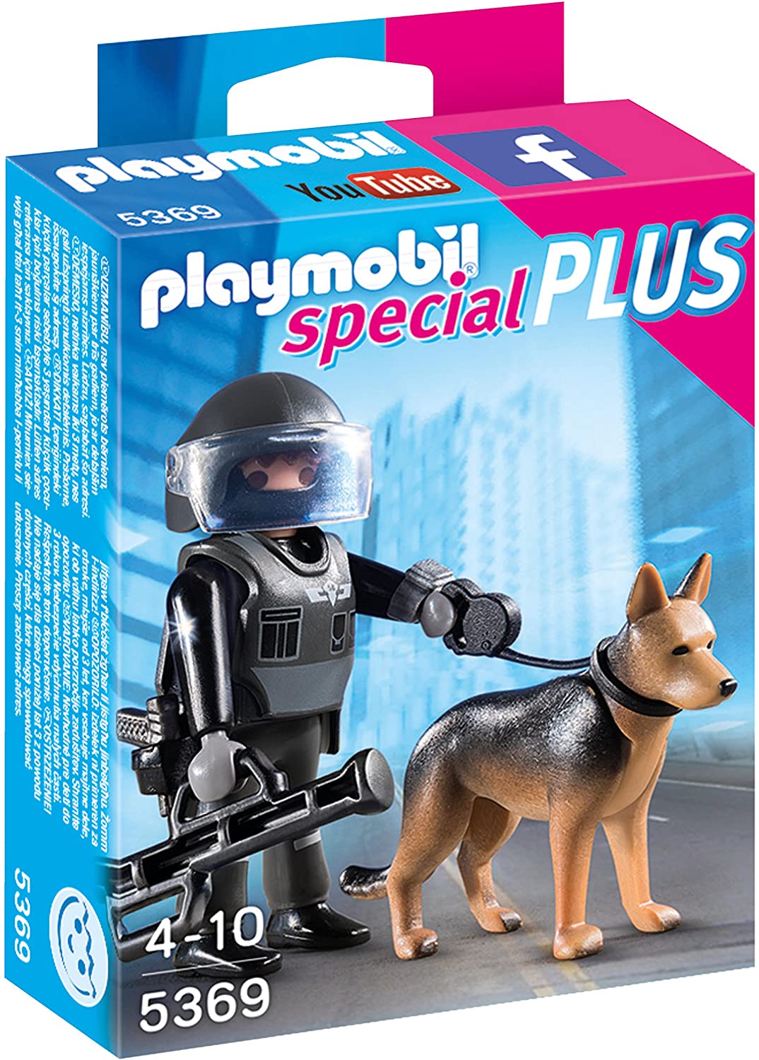 Playmobil 5369 Special Plus Tactical Police Dog Unit, Fun Imaginative Role-Play, PlaySets Suitable for Children Ages 4+