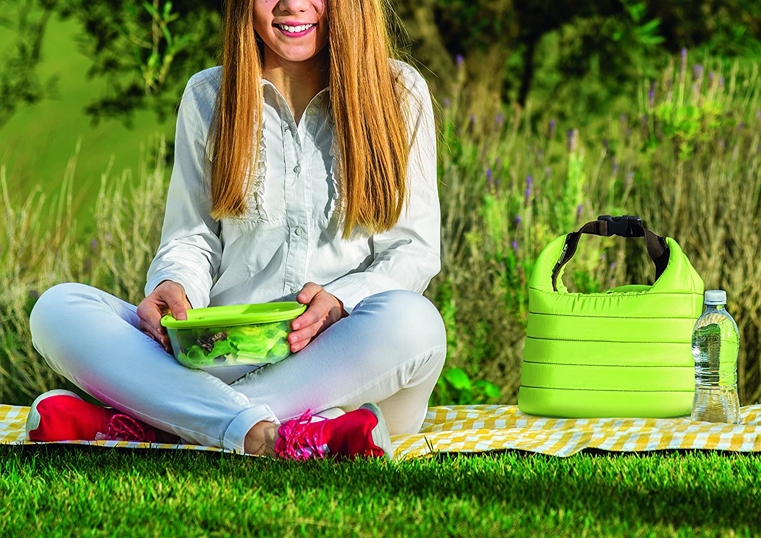 Guzzini - On The Go, Small Thermal Bag with Airtight Container Handy - Ochre, 22 x 18 x H22 cm - 032950165 - Image 3