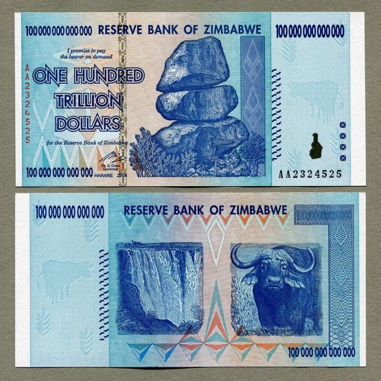 Trillion Dollar Pair Zimbabwe - 50 Trillion and 100 Trillion Dollar Notes - Image 3