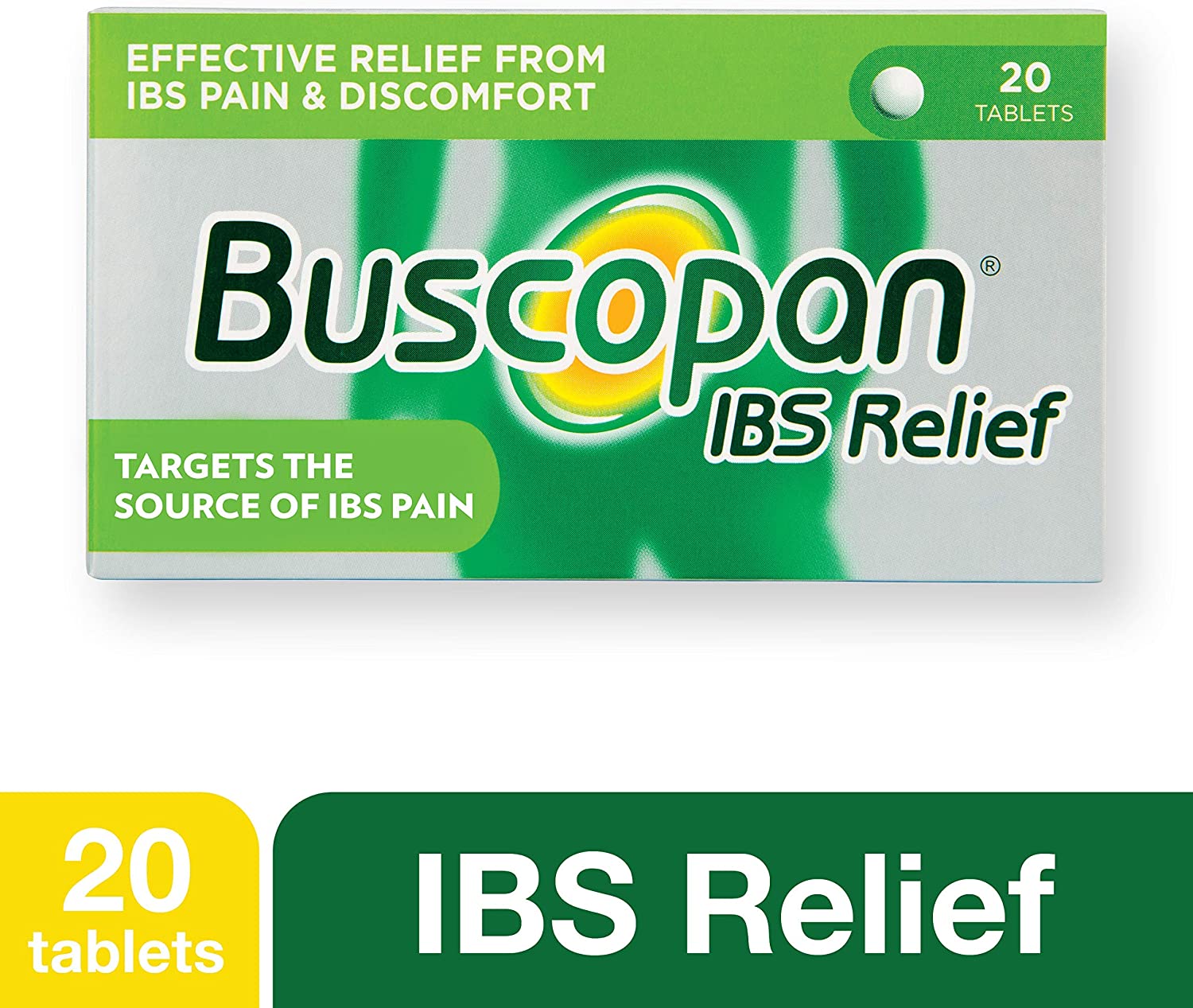 Buscopan, Targets the Source of Belly Pain, Cramps & Discomfort, Starts to work in 15 minutes, 20 Tablets - Image 2