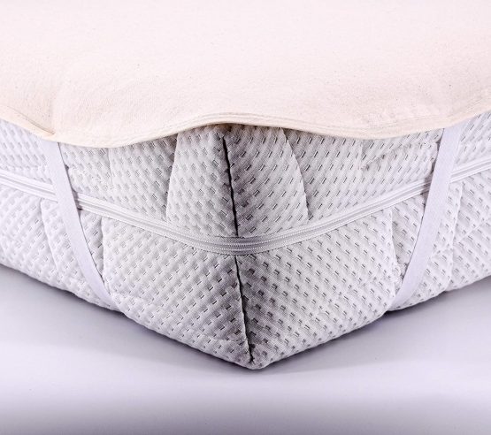 SETEX molleton mattress protector, corner elastic bands, 100% cotton, basic, Cotton, natural, 160 x 200 - Image 3