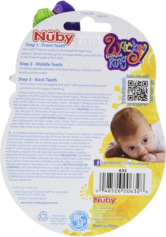 Nuby Wacky Teething Ring Teether - Image 2