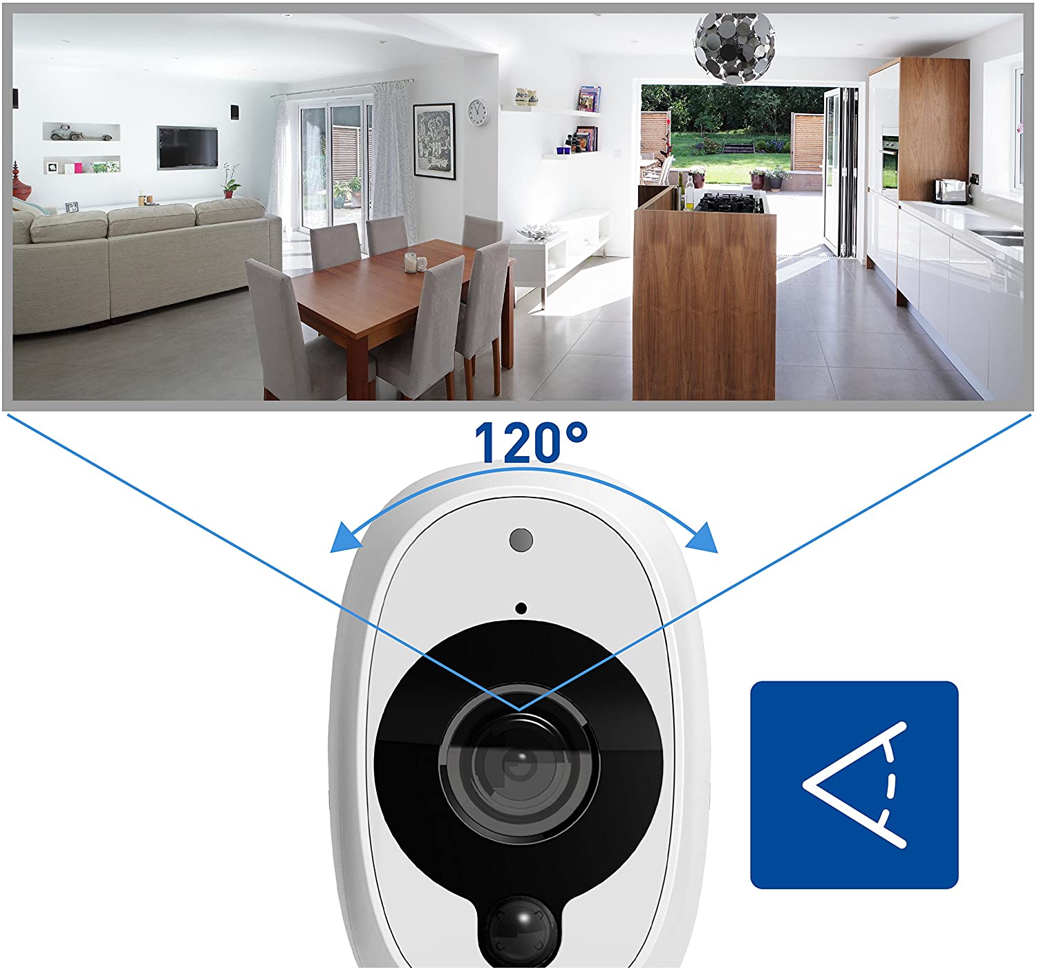 Swann Smart Wireless Indoor/Outdoor HD CCTV Security Camera Kit with Night Vision, White, Pack of 2 - Image 4