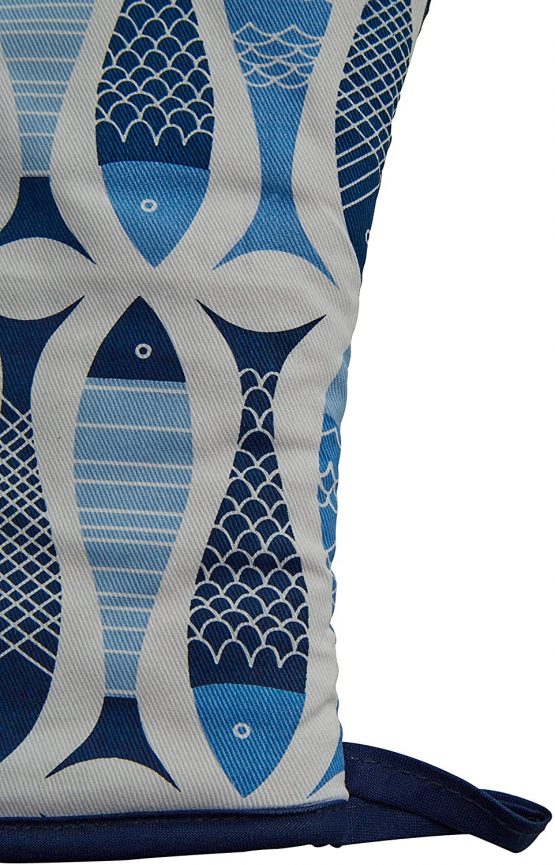 Premier Housewares Pisces Kitchen Oven Glove - Blue - Image 4