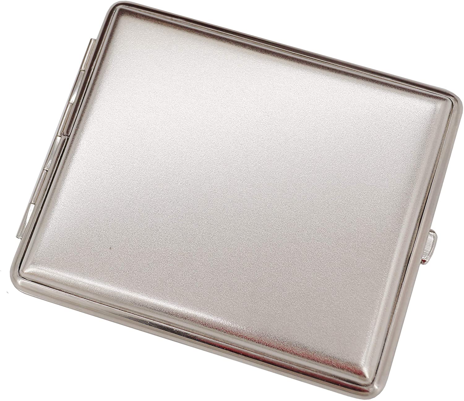 GERMANUS Cigarette Case Nickel matte Engravable 100mm, Silver, for 100mm and Standard 85mm Cigarettes