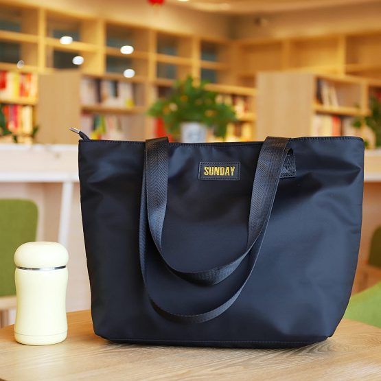 Tote Bag, Nylon Beach Bag Splash Water Proof Shoulder Bag Large Capacity Women Girls Handbag for School Work Travel Shopping - Image 2