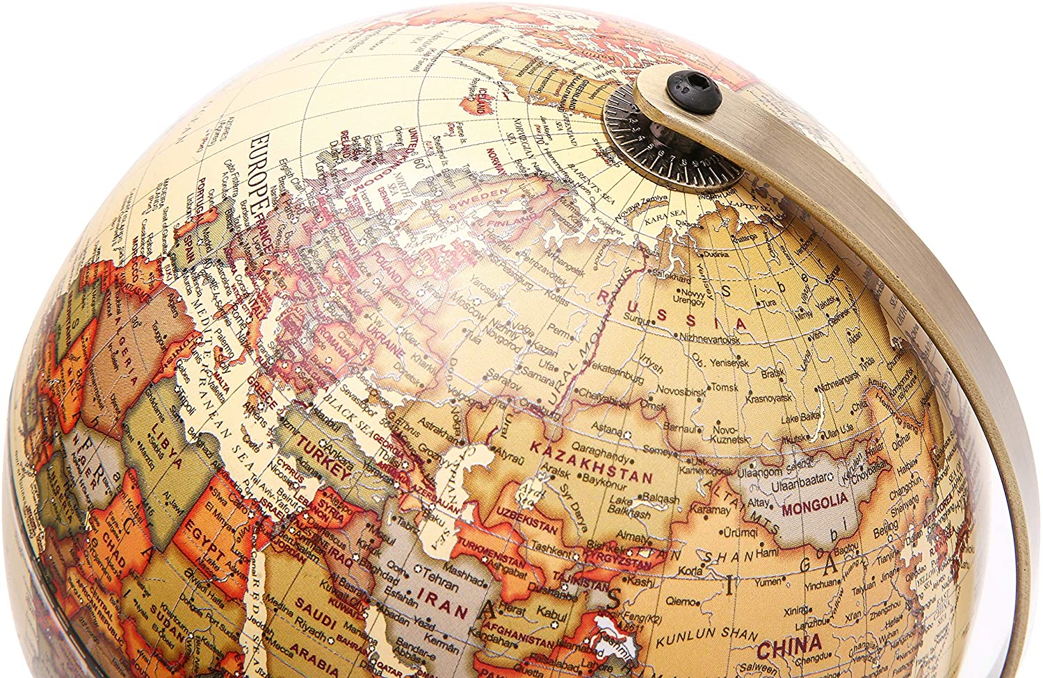 Exerz 14cm World Globe Mini Antique Globe, Educational/Geographic/Modern Desktop Decoration - Image 4