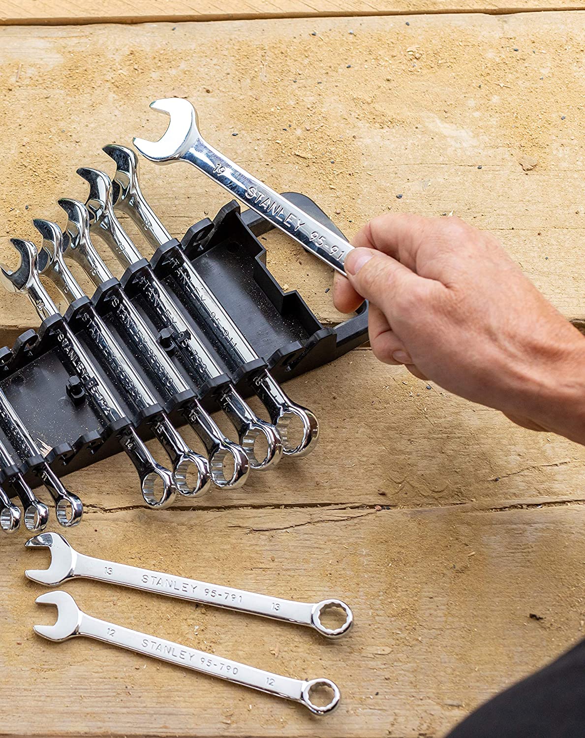 STANLEY Combination Wrench Set, 7 Piece,Forged in Corrosion Resistant Chrome Vanadium Steel with a high Chrome Finish - Image 2