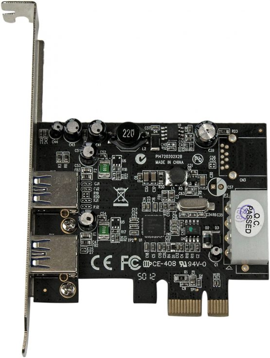 StarTech PEXUSB3S25 2 Port PCI Express (PCIe) SuperSpeed USB 3.0 Card Adapter with UASP, LP4 Power, Dual Port USB 3 PCIe Controller - Image 2
