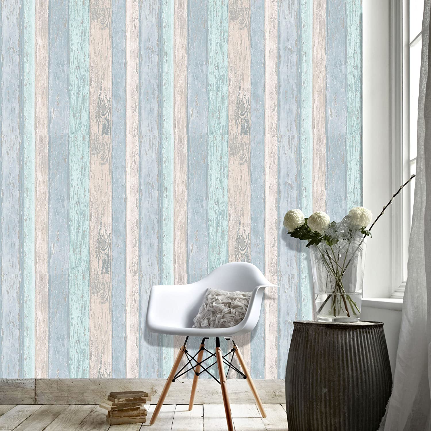Coloroll M1062 Wallpaper, Blue, 52.1 x 1006 cm - Image 3
