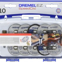 Dremel 690 EZ SpeedClic Cutting Wheels Set - Accessory Kit with 10 Rotary Tool Cutting Discs and Mandrel