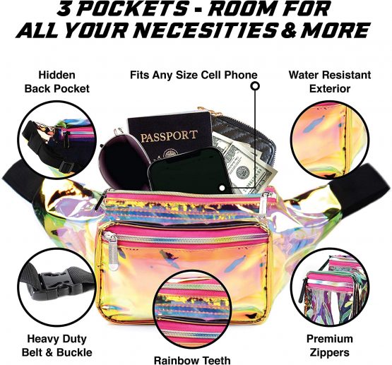 SoJourner Rave Bum Bag Waist Pack | for women, men and kids | fits small medium large - Image 3