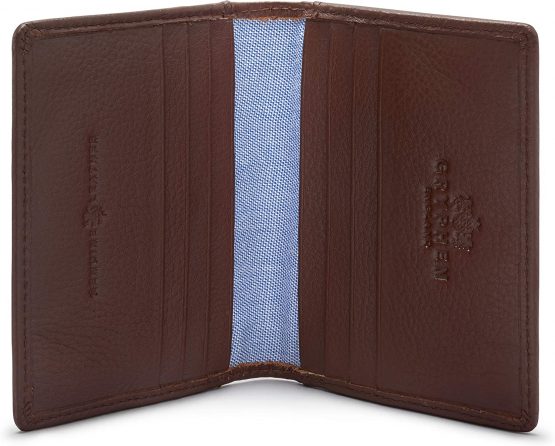 Hoxton Two Fold Leather Credit Card Holder by Gryphen - Image 3