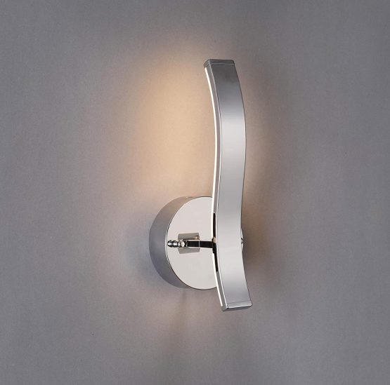 SPARKSOR LED Wall Lamp 10W Up Down Sconce Light Modern Warm White Metal Polished Chrome Fixtures for Bedside Bedroom Kitchen Living Room Hallway[Energy Class A ++]