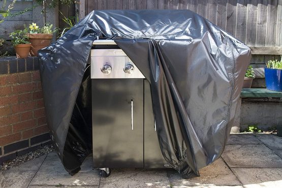 Speedwellstar Large Waterproof BBQ Cover 120 x145 x 70 cm Barbecue Breathable Quality Fitted Protection Dual Hood Two Zips - Image 3