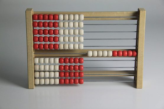 Wissner Active Learning 100 Student´S Abacus, Re-Wood Red/White