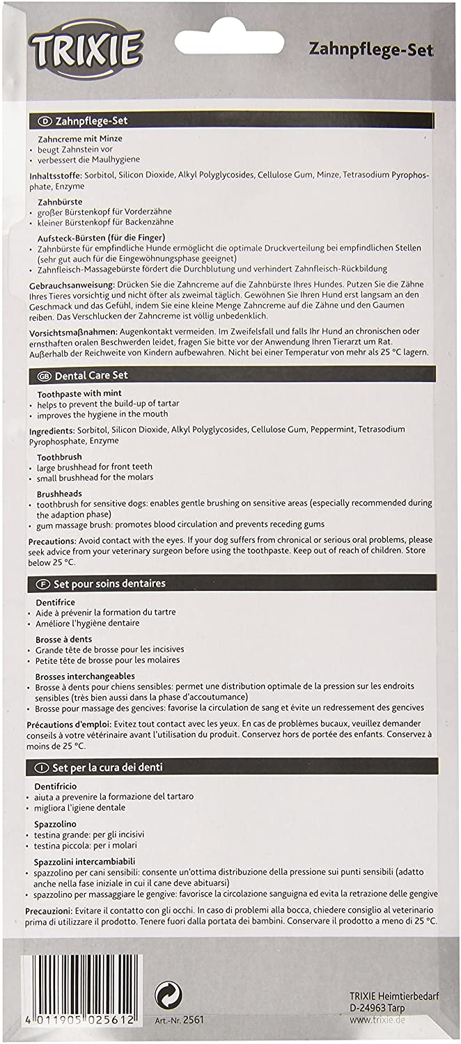 Trixie 2561 Dental Care Kit, dog, White - Image 2
