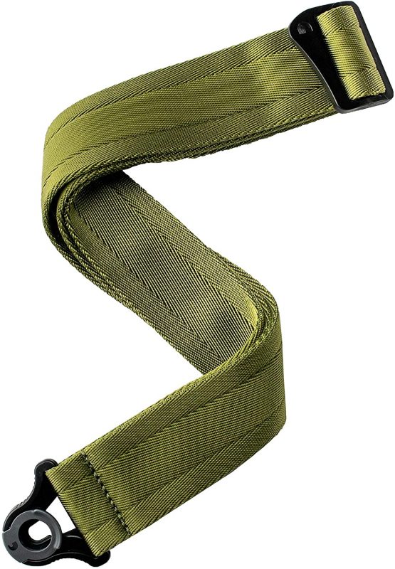 D'Addario 50BAL08 Auto Lock Guitar Strap - Acoustic & Electric Guitar Accessories - Easy to Use Auto Locking Guitar Straps - Uses Existing Guitar Strap Buttons - Nylon - Moss, 89-151 cm