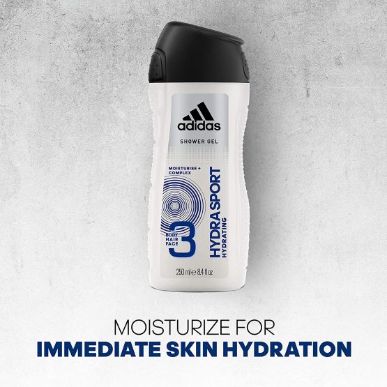 Adidas Sport Sensation Hydra Sport 3in1 Body, Hair and Face Shower Gel for Men, 250ml - Image 4