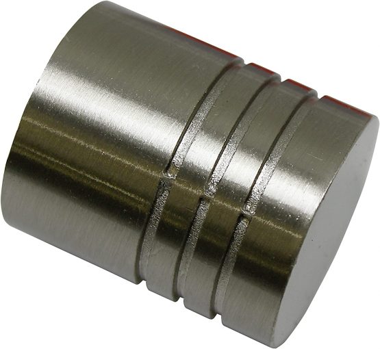 Gardinia Endpin Ø 20 mm, Metal, Stainless Steel Finish, Cylinder