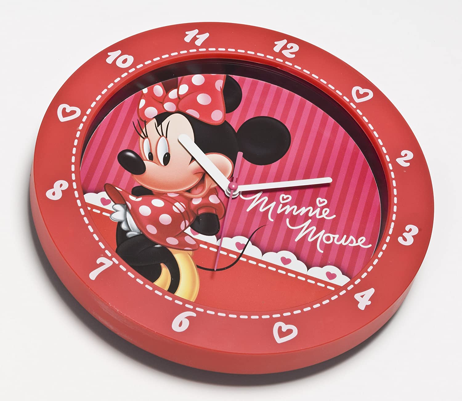 Joytoy 90011 Disney Minnie Plastic Wall Clock in Gift Wrap, Multicolor