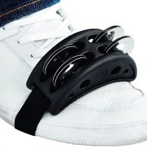 Meinl Percussion CFJS2S-BK Foot Tambourine with Steel Jingles and MDF (Medium Density Fibreboard) Frame, Black