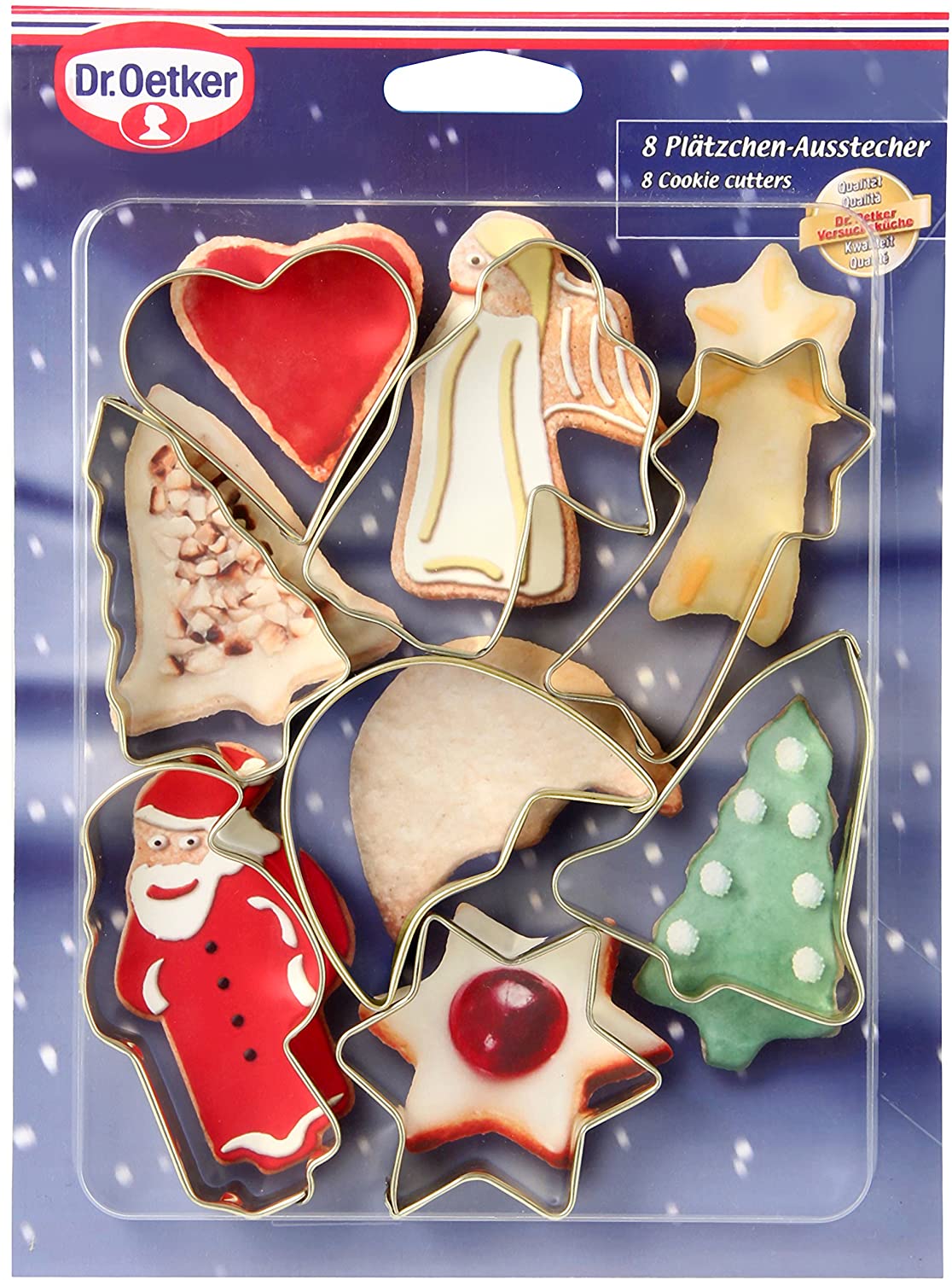 Dr.Oetker Cookie Cutter Christmas 8 pieces in gold, Tinplate, 5 x 5 x 3 cm - Image 2