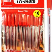 Cristal Cello Original Ballpoint Pens Medium Point (Red, Pack of 10)