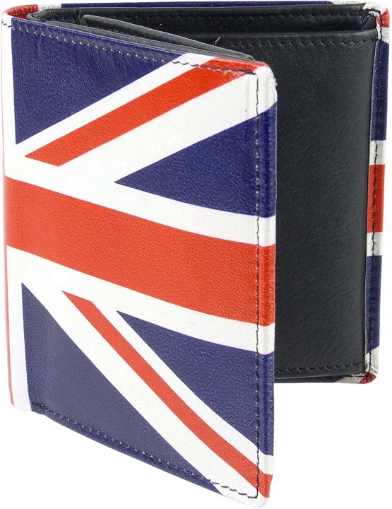 Mens Leather Wallet by Retro with Union Jack Golunski Gift Box RFID Protection