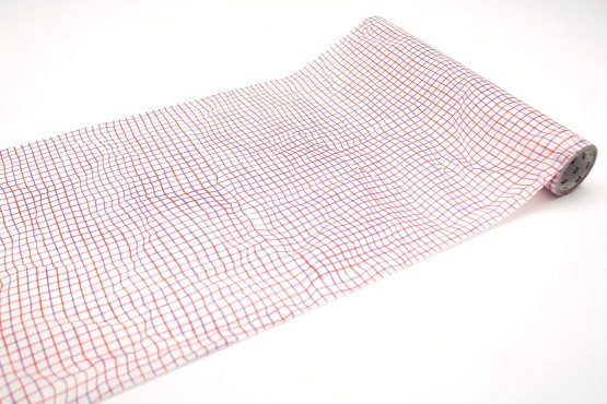 mt wrap Wrinkled Grid red Gift wrap 230mm x 5m