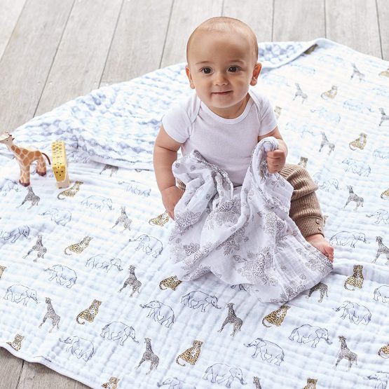 aden + anais 100% Cotton Muslin Musy Squares, Multi-use Baby Cloths for Girls & Boys, 70x70cm, Ideal Newborn & Infant Nursing Set, Perfect Shower Gifts, 3 Pack, Jungle - Image 3