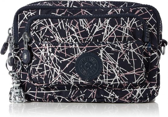 Kipling Multiple, Women’s Cross-Body Bag, Multicolour (Navy Stick Print), 20x13x7.5 cm (B x H T)