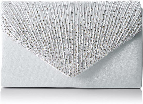 SWANKYSWANS Womens Abby Diamante Envelope Style Bag Clutch