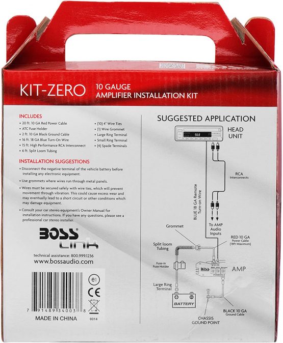 Boss Audio KITZERO Complete 10 Gauge Amplifier Installation Kit - Image 3