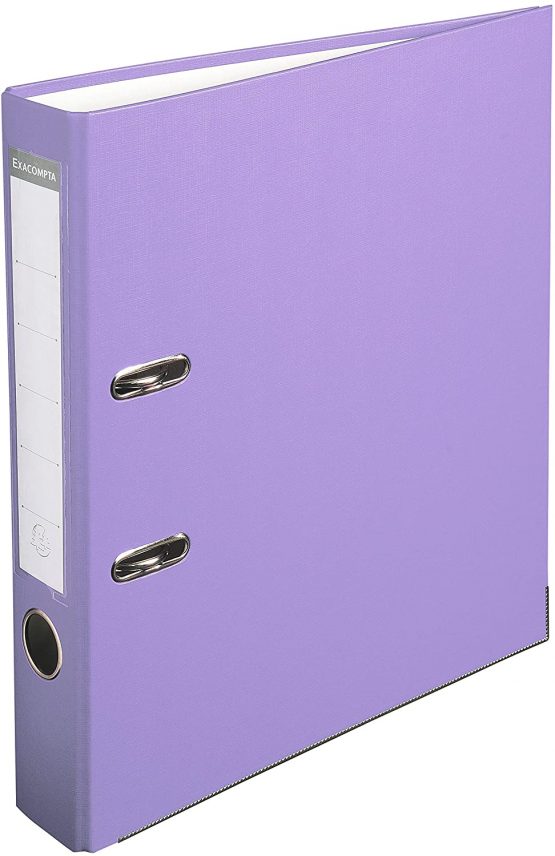 Exacompta PP Lever Arch File, A4, 50 mm spine - Lilac