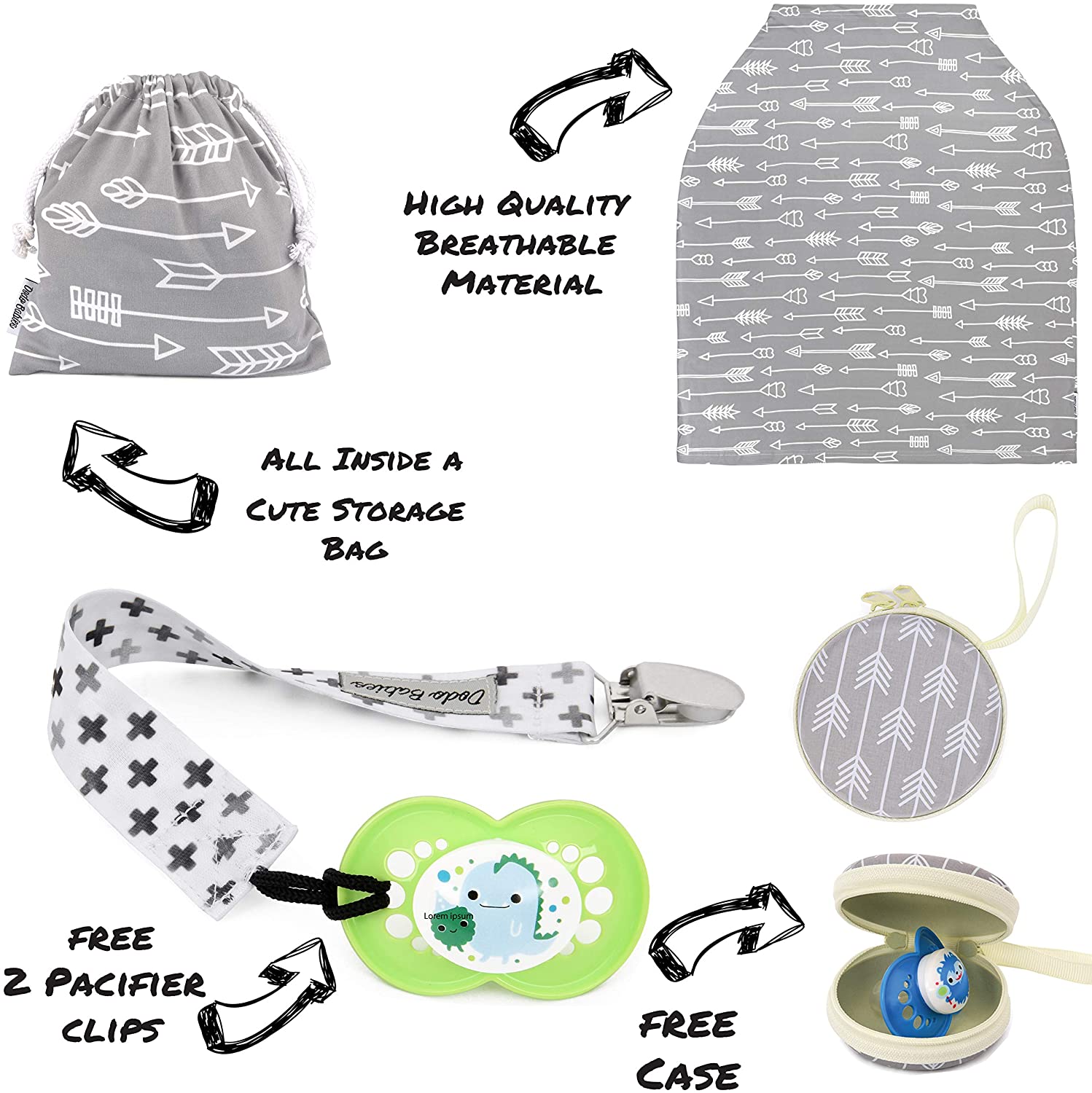 Dodo Babies Nursing Cover Set, Soft - Image 2