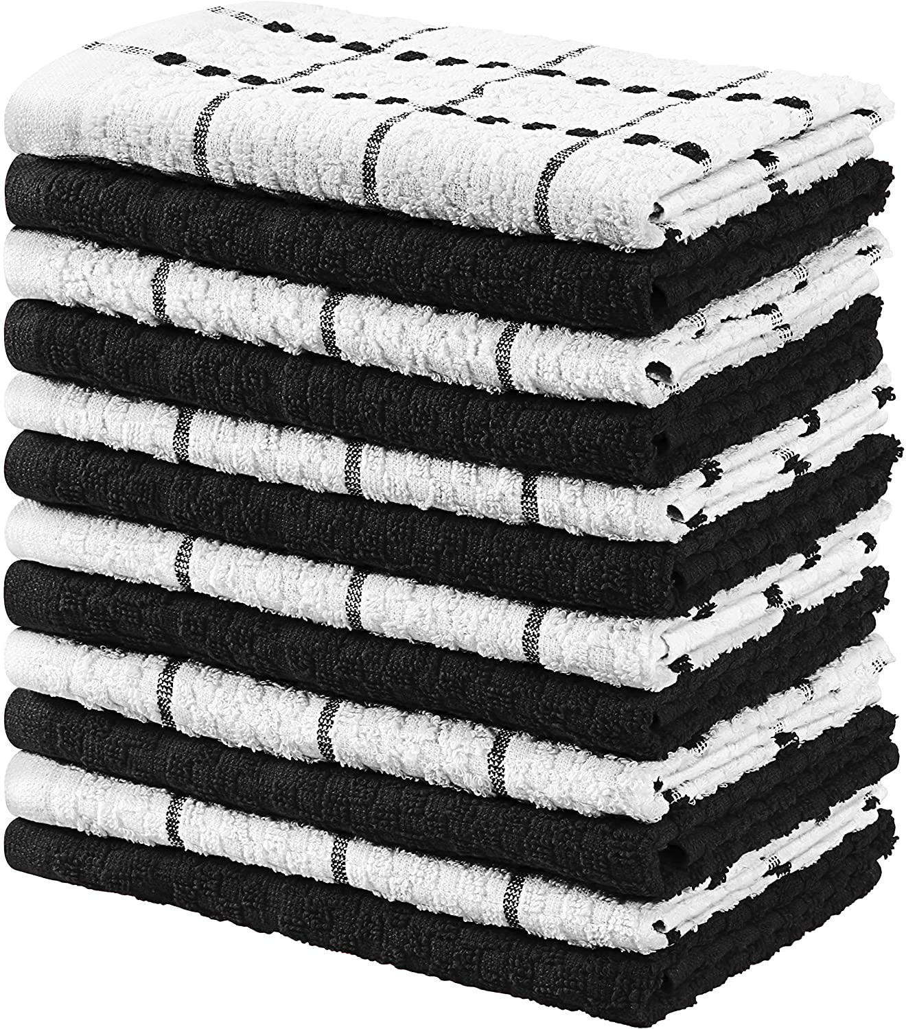 Utopia Towels -12 Kitchen Towels Set, 38 x 64 cm, 100% Ring Spun Cotton Super Soft and Absorbent Dish Towels