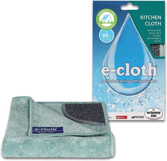 E-Cloth Kitchen Microfibre Cleaning Cloth, Reusable, 300 Wash Guarantee, 1 Pack