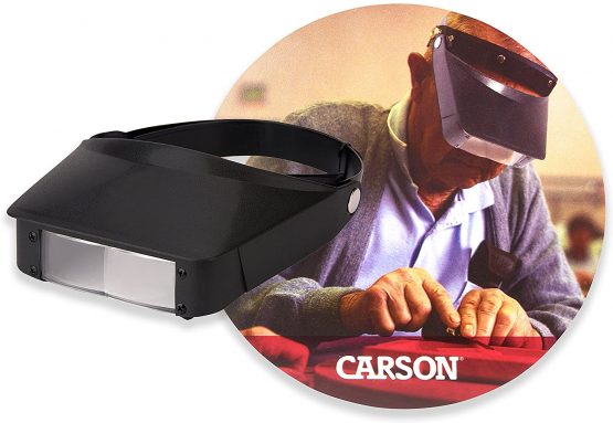 Carson MV-23 MagniVisor Head-Band Magnifier Visor with Flip-Down Lens - Image 4