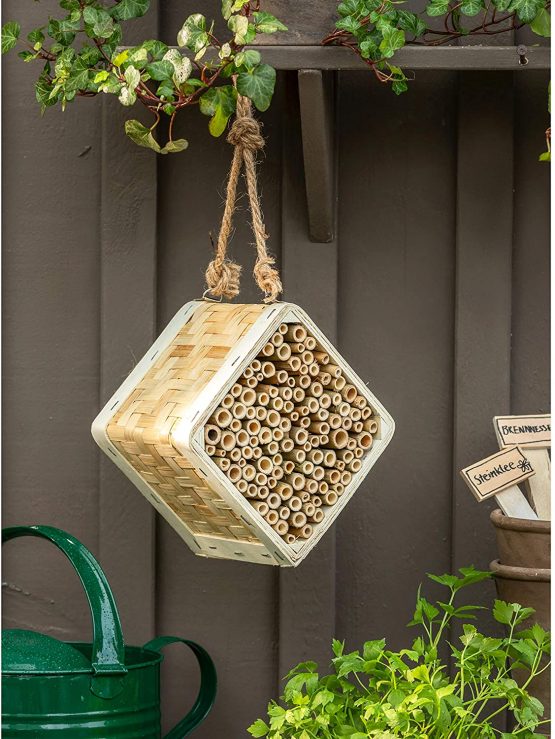 Dehner Natura Monza Insect Hotel Approx. 15.5 x 15 x 15.5 cm Bamboo/Plywood Natural - Image 3