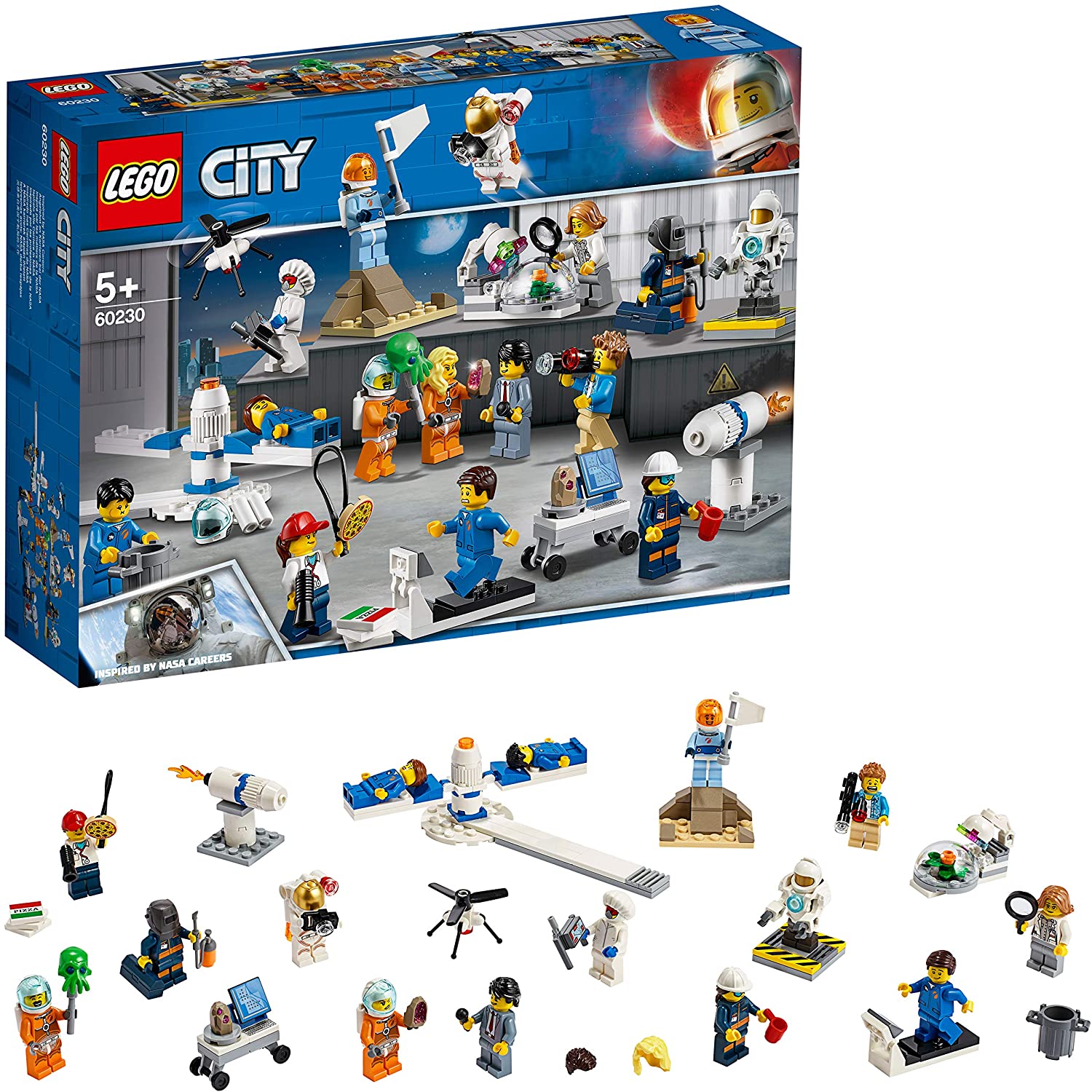 LEGO 60230 City People Pack - Space Research & Development Minifigures Set, City Space Port Crew, Multicolor