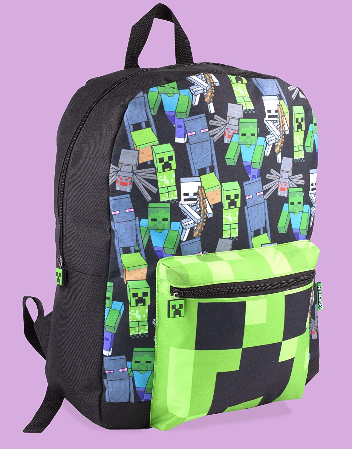 Minecraft Unisex Kids Backpack Set, Aop Black - Image 2