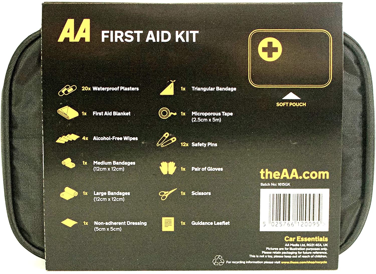 AA Standard First Aid Kit - AA0095 - Family Essential For Car Home Holidays Travel Camping Caravans Office - Image 3