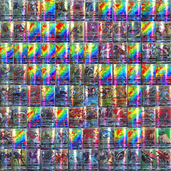 Pokemon Cards Pack, Sinwind Pokemon Flash Cards Original 100pcs GX MEGA