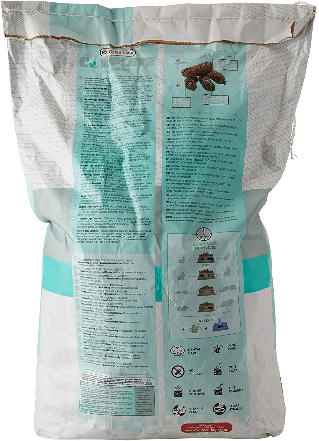 VERSELE-LAGA - Complete Cuni Adult - Fibre-rich Extruded Complete Food for (Dwarf) Rabbits - 8 kg, colourless, 8 kg (Pack of 1) - Image 2