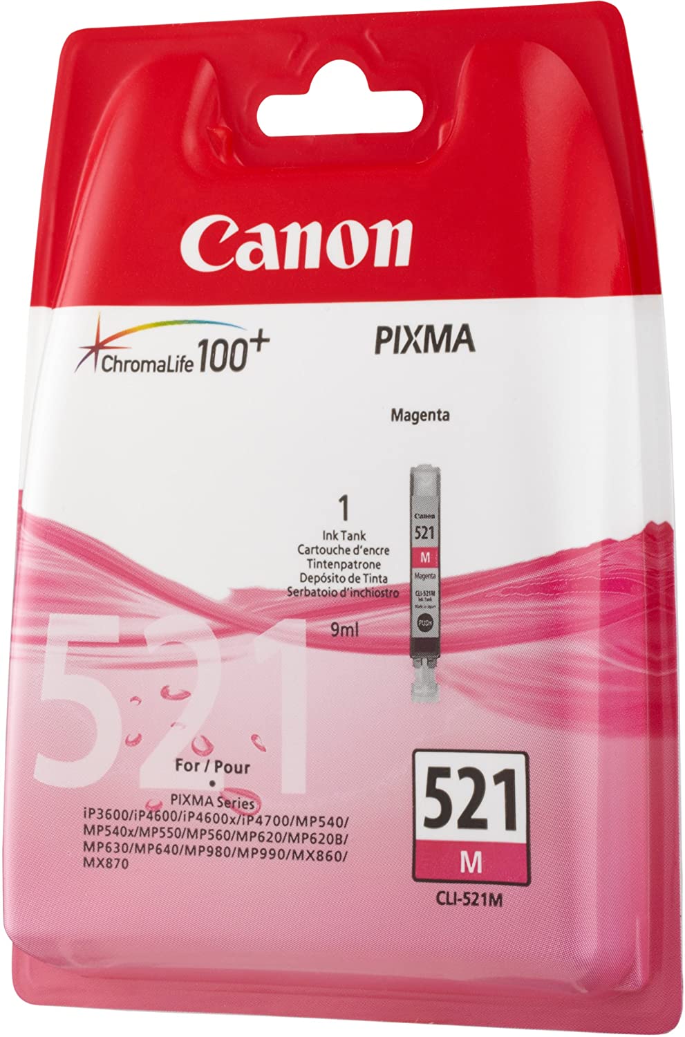 Canon CLI-521 Inkjet Toner Cartridge - Magenta - Image 2