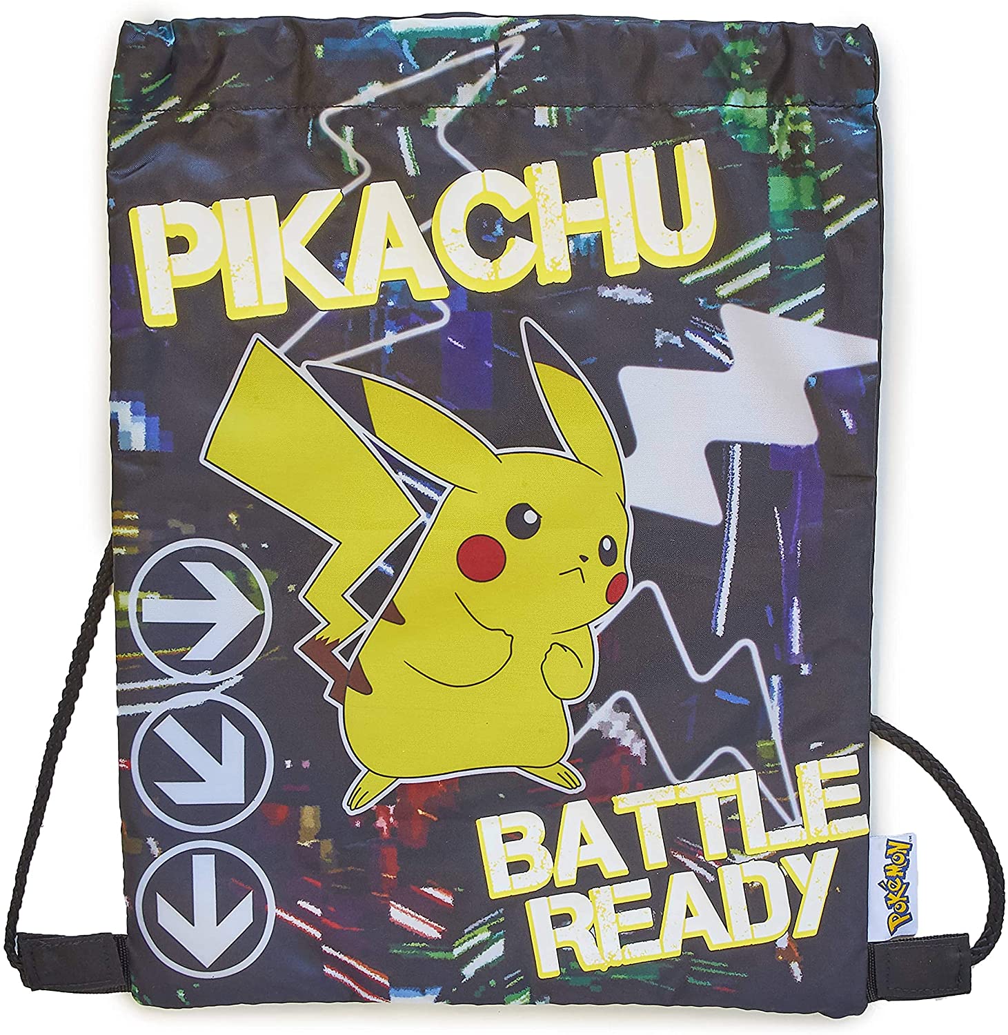 Pokémon Glow in The Dark Backpack, Gym Bag | Large Rucksack with Pikachu | Pokemons Drawstring Bags, Gym, Swimming School Bag for Children with Fluorescent Text (Drawstring Bag) - Image 4